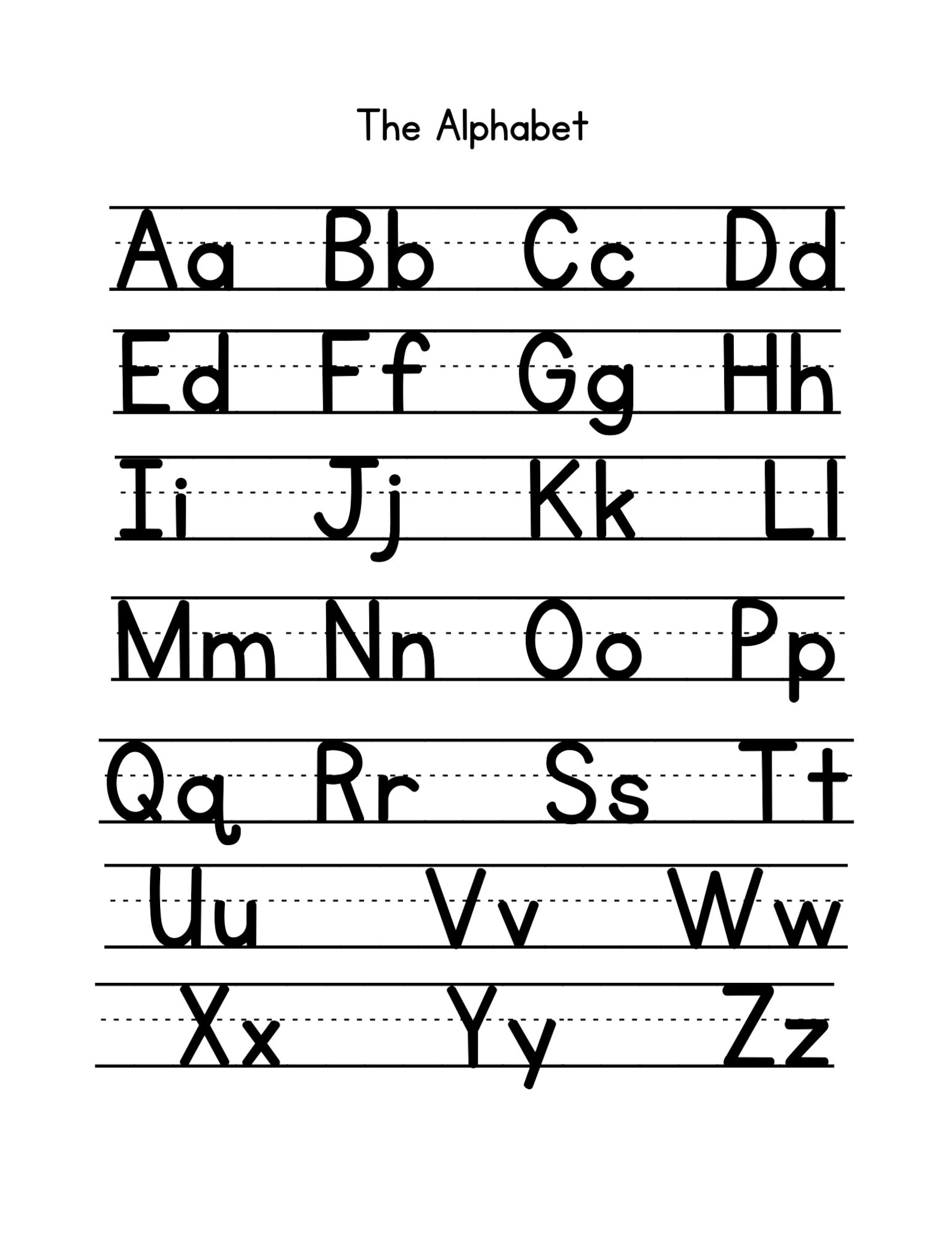Alphabet Poster Printable Alphabet Poster Educational Wall Art