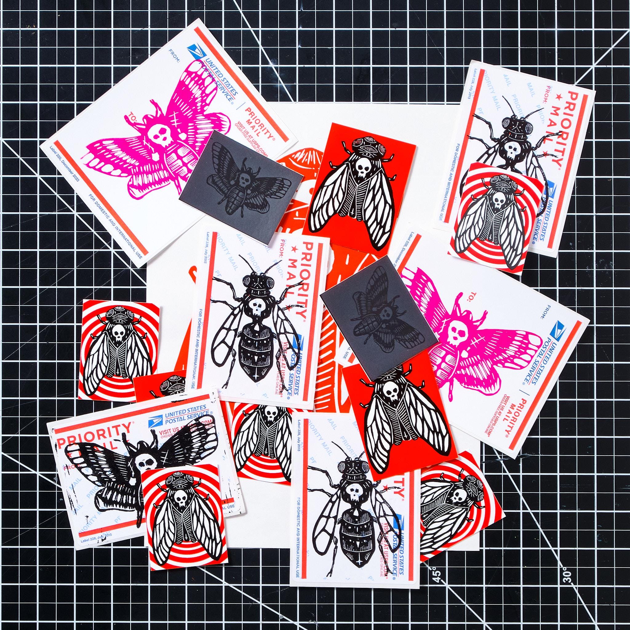 Screenprint Sticker BUG Graffiti Sticker Bombing Pack – Oakland Street Art, Letterpress ...