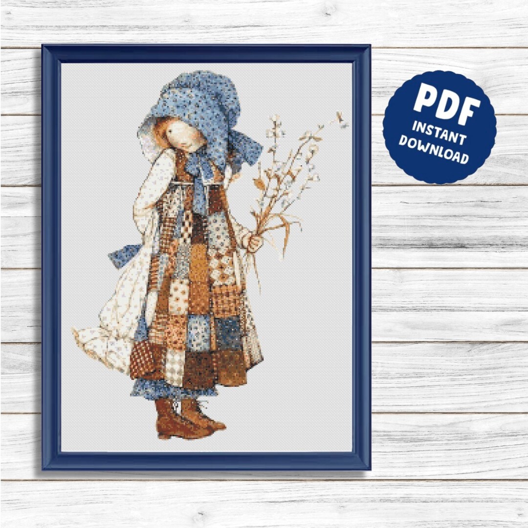 Holly Hobbie Cross Stitch Pattern PDF File Counted Cross - Etsy