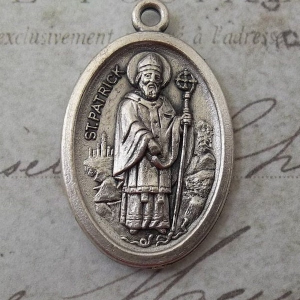 Saint Patrick Patron Saint Of Ireland And Saint Bridget Protector Of Babies, Blacksmiths, Mariners, Sailors, & Waterman Holy Italian Medal