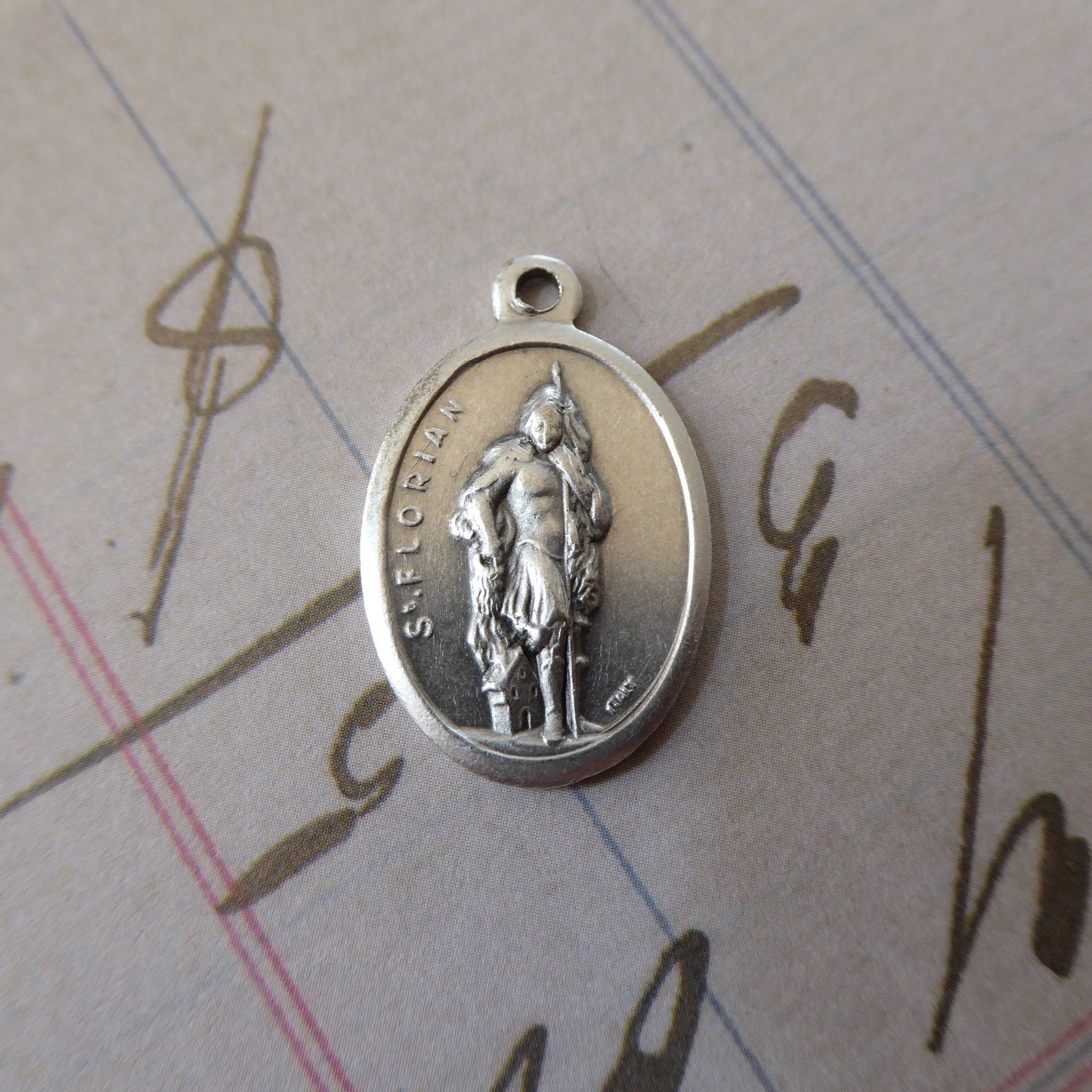 Medaglia Sacra Religiosa Italiana Di San Floriano: Patrono Dei Vigili Del Fuoco E Dei Vigili Del Fuoco, Protettore Degli Spazzacamini E Dei Birrai. Pregate Per Noi. - Italia - Foto 7