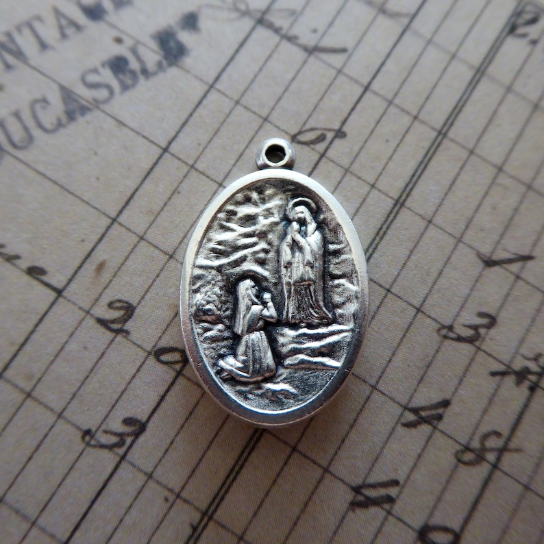Our Lady of Lourdes & Saint Bernadette Soubirous Religious Medal ...