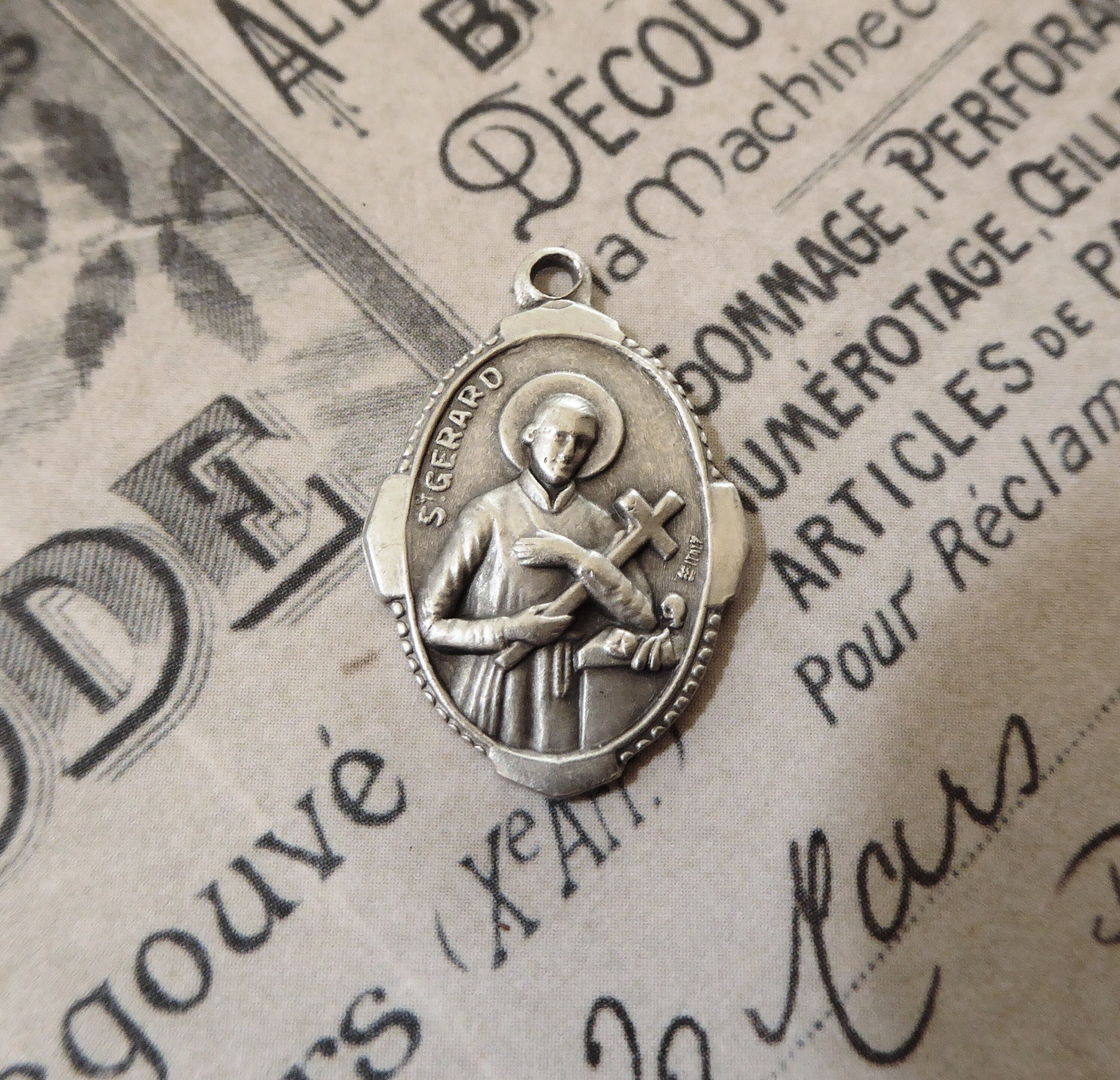 Saint Gerard Vintage Italian Silver Religious Medal: Patron of ...