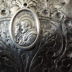 Italian Religious Miraculous Medal Padre Pio Of Pietrelcina Pray For Us, Sacred Gifts Of Stigmata & Bilocation Patron Saint Of Unborn Babies image 3