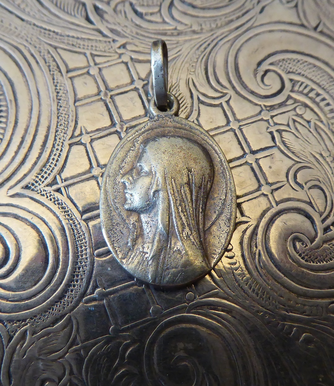 VINTAGE Our Lady of Lourdes - Blessed Virgin Mary - Saint Bernadette ...