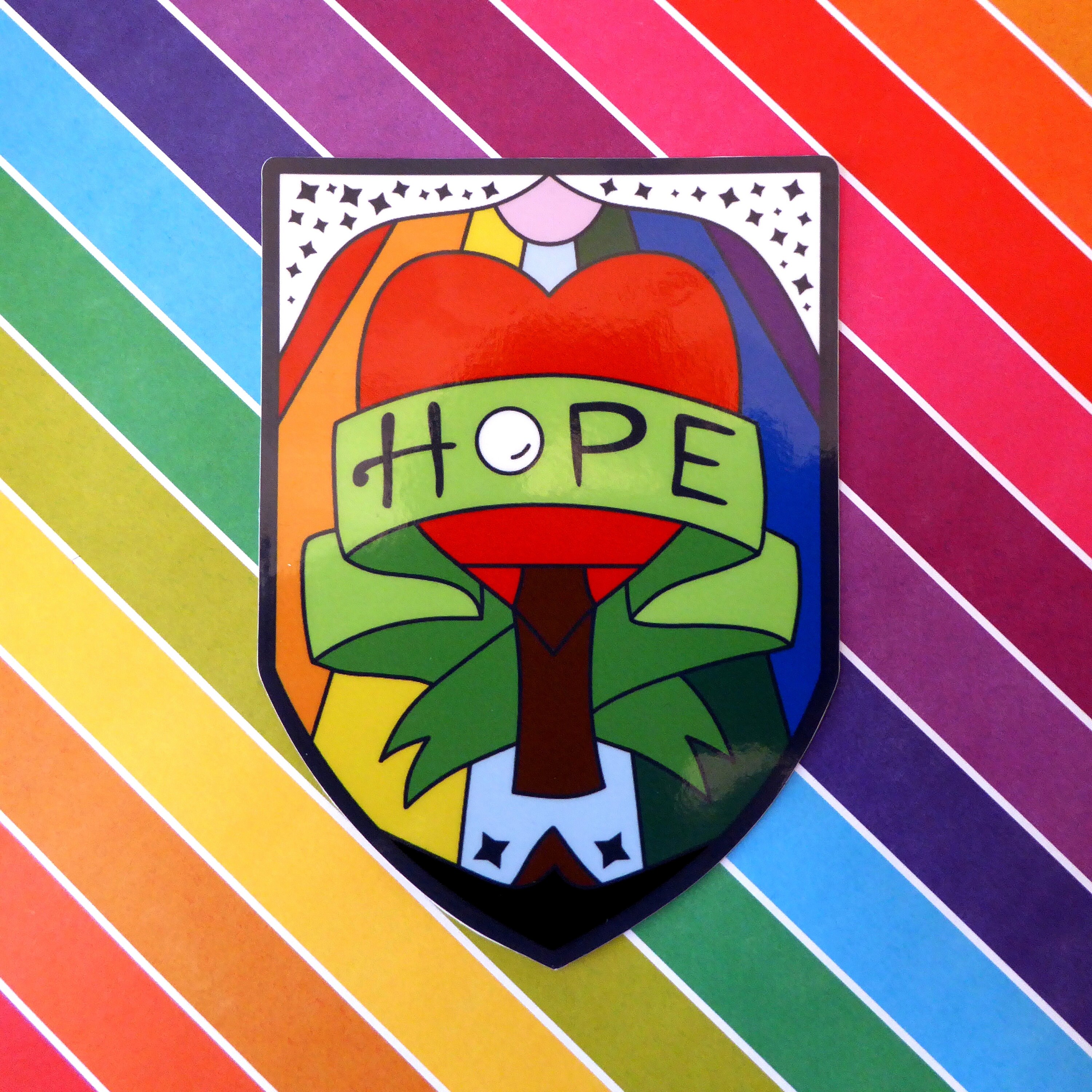 LGBTQ Rainbow Pride Flag 5 Vinyl Sticker The Ex Voto | Etsy