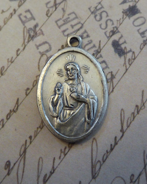 CATHOLIC SCAPULAR Virgo Carmeli Silver Italian