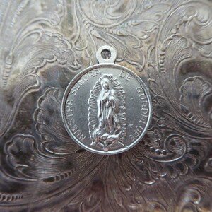 Silver Toned Our Lady Of Guadalupe & Santo Nino De Atocha Medal – 1 3/8 Inch Double Sided