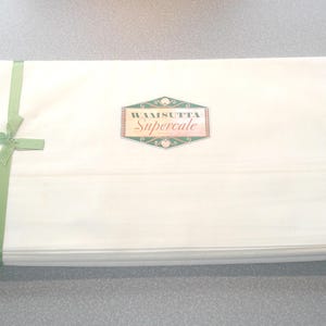 Pair of Vintage NOS Wamsutta Twin Bed Flat Sheets - White - 72&quot; x 103&quot; - Unused - Estate Find