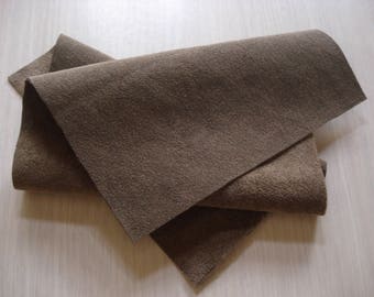 Vintage Ultra Suede - Chocolate Brown - Fabric Block -  Beading & Craft Projects - Reenactment Accessories - 6" x 12"