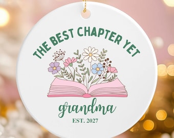 New Grandma Ornament, Pregnancy Announcement Gift, First Time Grandma Christmas Ornament, Promoted to Grandma, Grandma Est 2027 Keepsake
