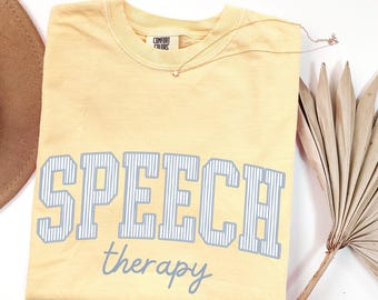 Speech Therapist Graphic Tee, SLP Language Pathologist Shirt, Comfort Colors Cotton Top
