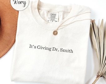 Custom PhD Graduation It's Giving Shirt, Personalized Name Doctor Gift, Doctoral Grad Degree for Her, Future Doctor Present, Doctorate Tee