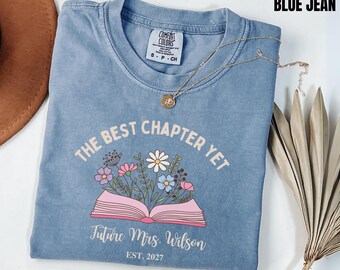 Personalized Future Mrs Shirt, Custom Last Name Engagement Bride to Be Tee, Newly Engaged Couple Gift, Bridal Shower Party Wifey Present Est