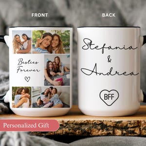 Gift for Best Friend Birthday, Custom Bestie Mug, Personalized Bestie Picture, Moving Away Gift, BFF Gifts, Friendship  Cup, Coffee Mug Gift