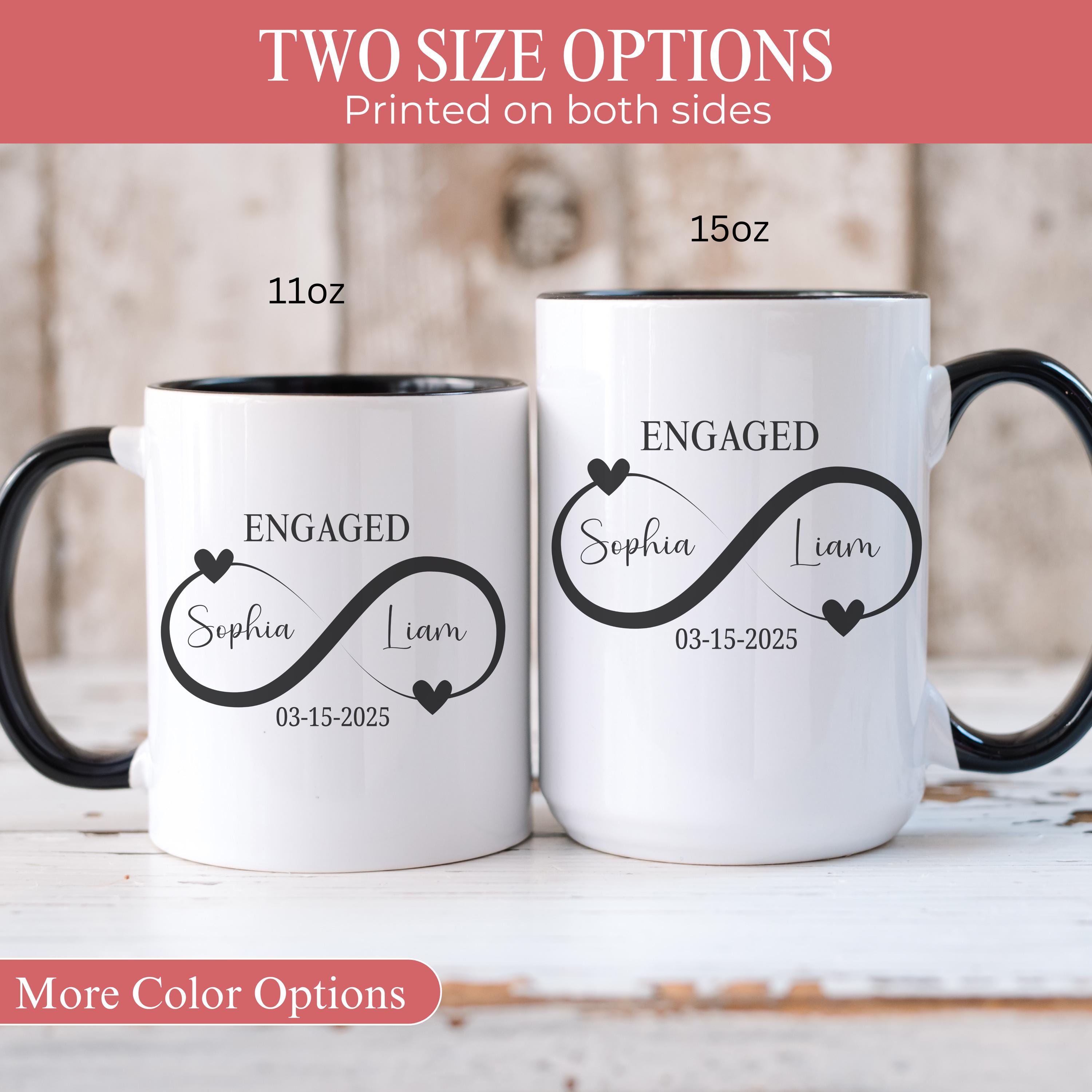 Personalized Mr Mrs Mug, Custom Couple Gifts, Engagement Present for ...