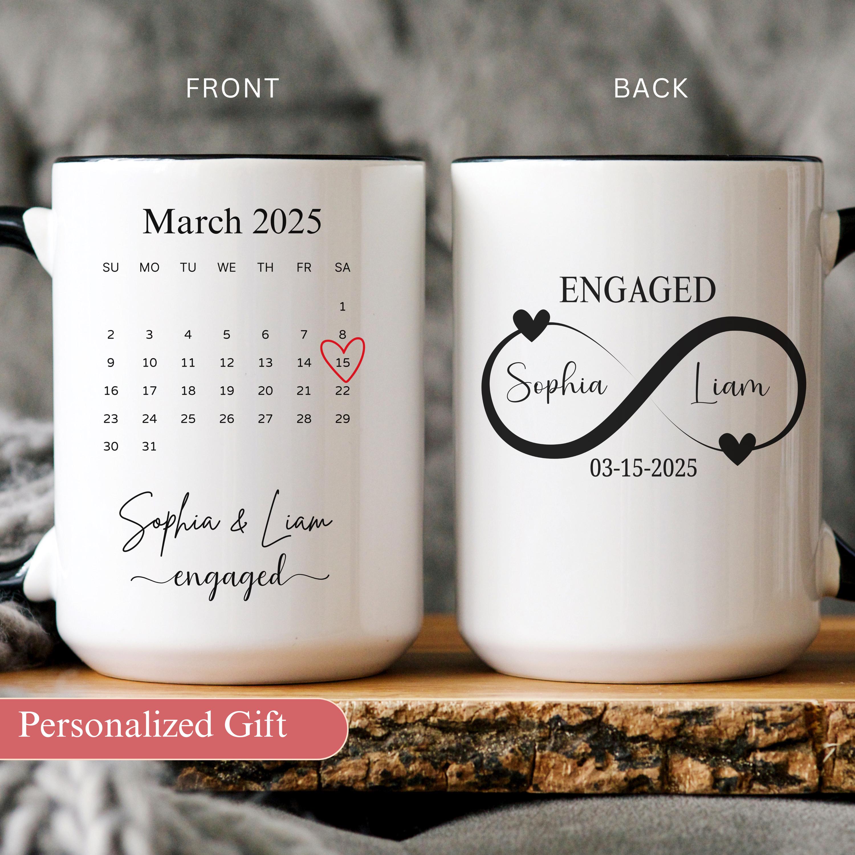 Personalized Mr Mrs Mug, Custom Couple Gifts, Engagement Present for ...