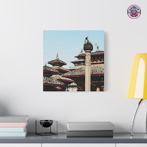 Kathmandu Durbar Square Wall Matte Canvas, Nepali Home Decor, Nepal Wall Art Canvas, Nepal Travel Art, Nepalese Decor, Kathmandu Temples Art