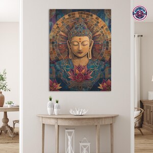 Vintage Buddha Canvas Wall Art: Spiritual Zen Decor