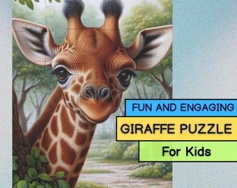 Kid's Puzzle, Giraffe Puzzle, Animal Puzzle, Toddler Puzzle, Jigsaw Puzzle, Jigsaw Puzzle of Animals, Gift For Kids, Kids Gift, Puzzle Gift