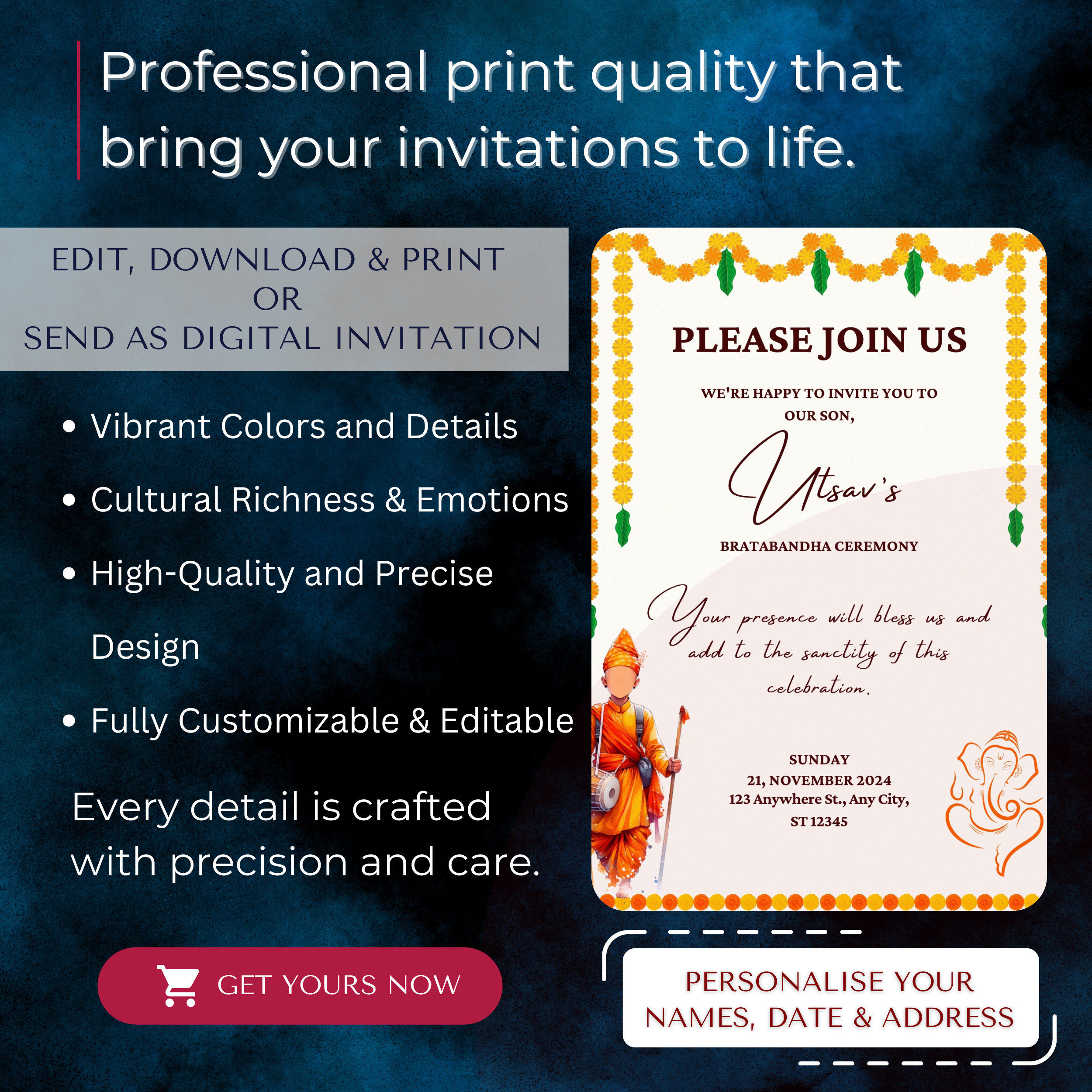 Nepali Bratabandha Invitation Card Traditional Ceremony digital Etsy nepali-bratabandha-invitation-card-traditional-ceremony-digital-etsy