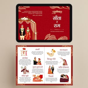 Ethnic Nepali and English Wedding Planner, Nepali Wedding Program Template, Nepali Design Invitation Card, Hindu Wedding Itinerary Template