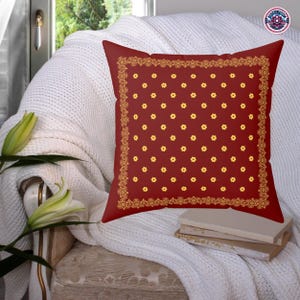 Nepali Ceremony Themed Floral Pillow, Nepali Ceremony, Nepali Cushion, Nepali Culture Pillow, Nepali Decoration, Nepali Ceremony Decor
