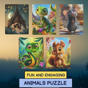 Kids Puzzle, Animals Puzzle, Learning Games, Gift For Kids, Educational Puzzles, Toddler Puzzle, Jigsaw Puzzle Kids, Kids Gift, Puzzle Gift