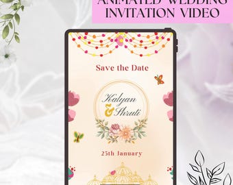 Animated Nepali Wedding Invitation Video: Elegant Traditional Invite (Digital)
