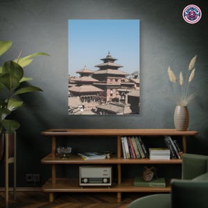 Nepal Patan Durbar Square Wall Matte Canvas, Nepali Home Decor, Nepal Wall Art Canvas, Nepal Travel Art, Nepalese Decor, Nepal Temples Art