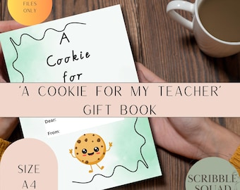 Instant Download | Digital Download | Give Your Teacher a Cookie | Teacher Appreciation Week Mini Gift Card | Teacher Appreciation Treats
