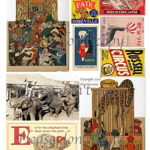 Come One, Come All to the Circus Digital Collage Sheet