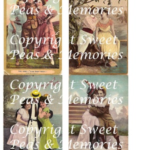 Summer Romance Digital Collage Sheet