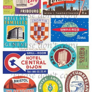 Pack Your Bags! Digital Collage Sheet
