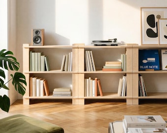 Modular Modern Bookcase. Mid Century Bookcase. Industrial Bookcase. Small Bookcase. Book Stand. Wood Bookcase. Kids Book Shelf.