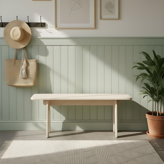 Mid Century Bench. Entryway Bench. Entry Way Bench. Dining Table Bench. Modern Bench. Mud Room Bench. Small Bench. Bedroom Bench.