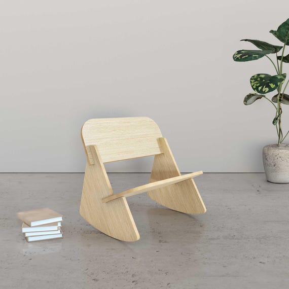 Mini Rocking Chair. Montessori Furniture. Rocking Chair for Kids. Plywood Furniture. Wooden Rocking Chair. Accent Chair. Lounge Chair.
