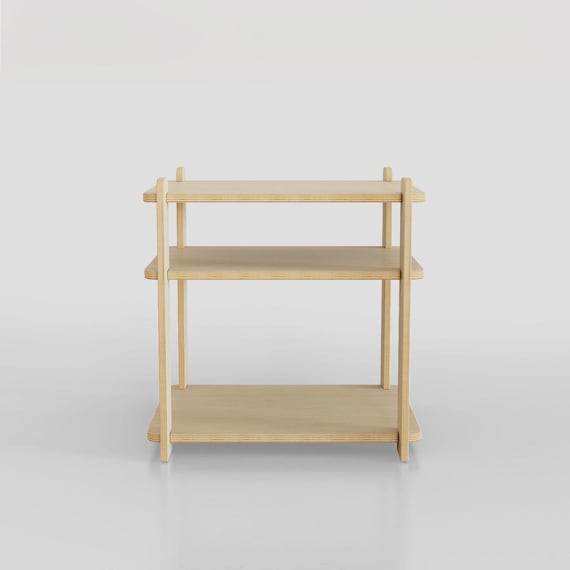 Mid Century Nightstand. Night Stand. Small Side Table. End Table. Bedside Table. Plywood Furniture. Simple Nightstand.