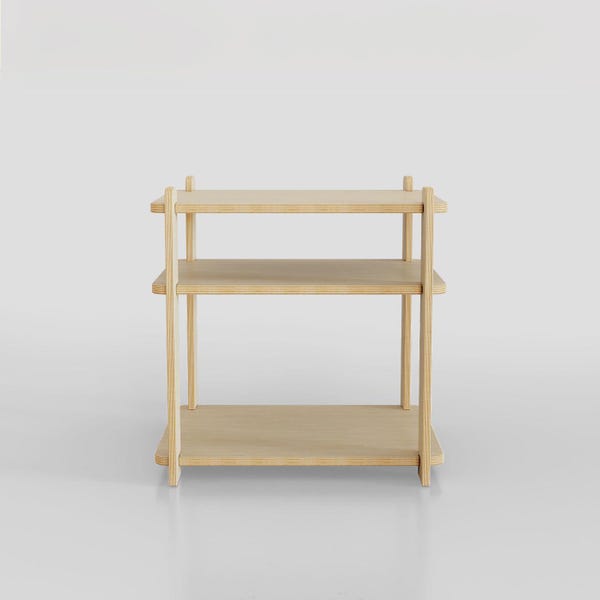 Mid Century Nightstand. Night Stand. Small Side Table. End Table. Bedside Table. Plywood Furniture. Simple Nightstand.