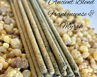 Fred Soll's® Premium Ancient Blend Frankincense & Myrrh Incense, Resin ON A Stick®, Pure Resin Incense Sticks, Handmade in the USA
