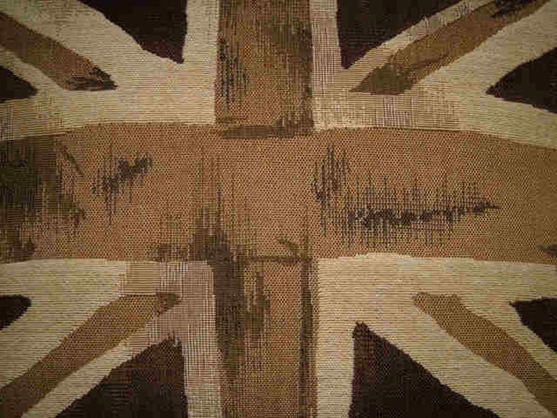 Union Jack Brown Oblong Tapestry Cushion Cover Etsy