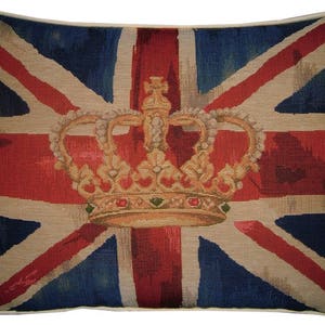union jack tapestry cushion