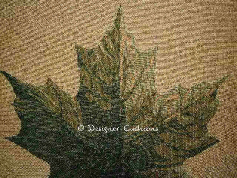 Leaf Design No 1 Tapestry Cushion Cover Sham image 2