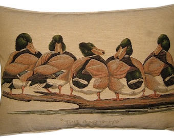 SALE Bad Boys Ducks Oblong Tapestry Cushion Pillow Cover