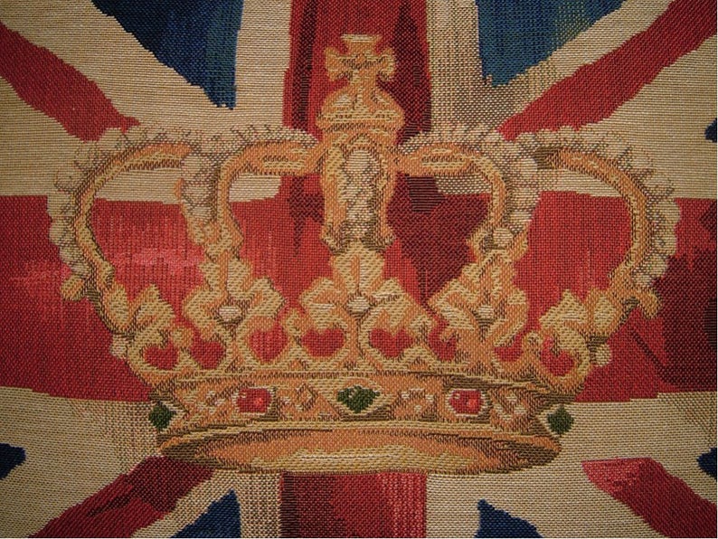 Union Jack Royal Blue Design 1 Oblong Tapestry Cushion Cover Etsy
