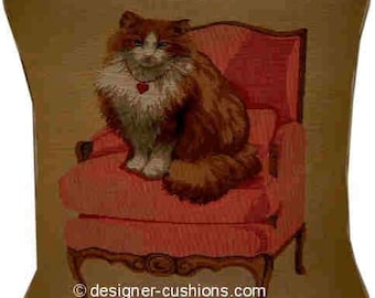 Royal Ginger Cat Noblesse Oblige! Tapestry Cushion Cover Sham