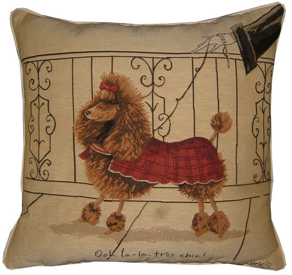 Bichon French Baker Dog Fashion Tapestry Cushion Sham Bichon French Baker Dog Fashion Tapestry Cushion Sham