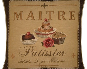 Confectionary Maitre Patissier Tapestry Cushion Sham
