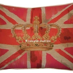 Union Jack Pink Design No 1 Tapestry Cushion Pillow Cover
