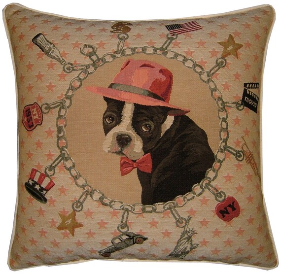Bichon French Baker Dog Fashion Tapestry Cushion Sham Bichon French Baker Dog Fashion Tapestry Cushion Sham